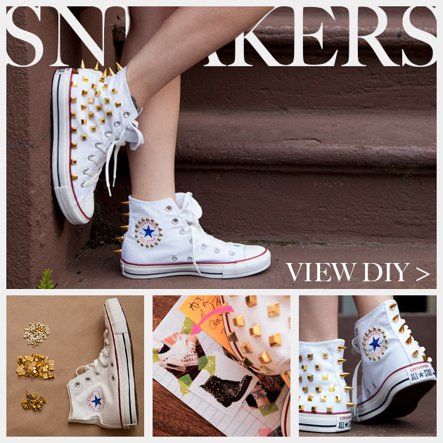 sneakers with spikes and studs