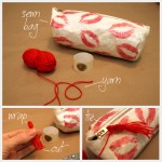 DIy Printed Make Up Bag Tassel