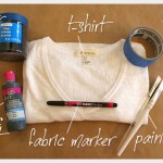 Striped Glitter T Shirt DIY Supplies