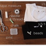 Mod Black and White T Shirt DIY Supplies