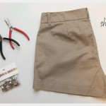 DIY Studded Shorts Supplies