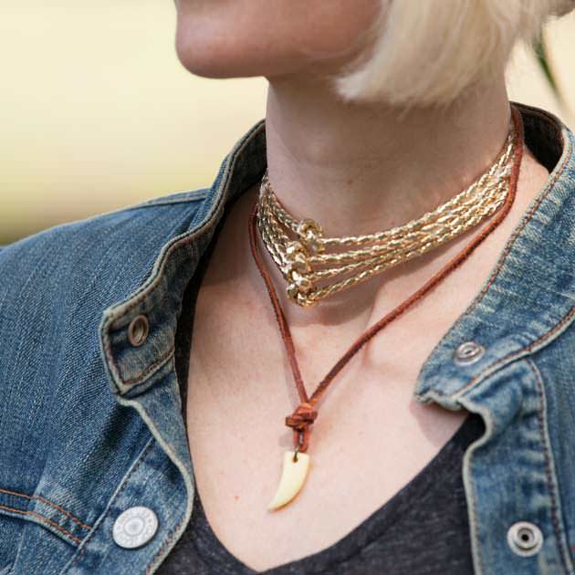 leather cord necklace diy