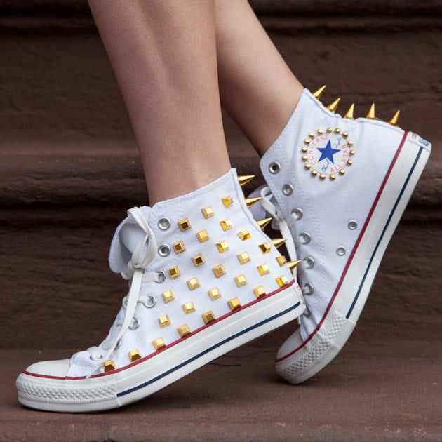 studded converse shoes