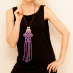 DIY Dip Dye Macrame Necklace