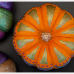 Painted Pumpkins using Bic Mark-it Markers  top detail