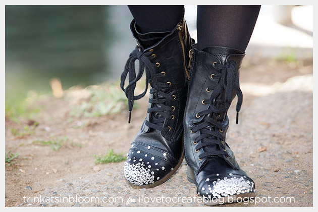 DIY Crystal Boots by Trinkets in Bloom for i Love To Create